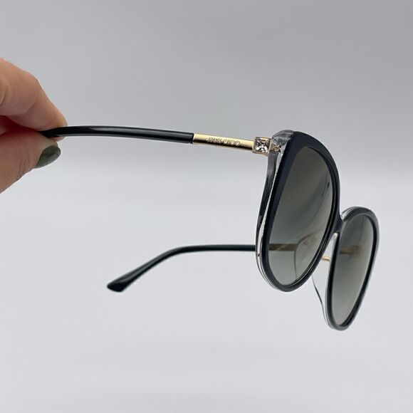 JIMMY CHOO Sunglasses ALY/F/S AE2 FQ Black/Gold/Glitter Women NEW